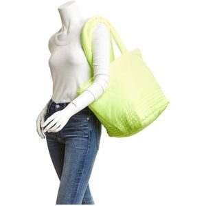 Neon Yellow Puffer Tote Studio 33 BNWT Cacoon NWT
